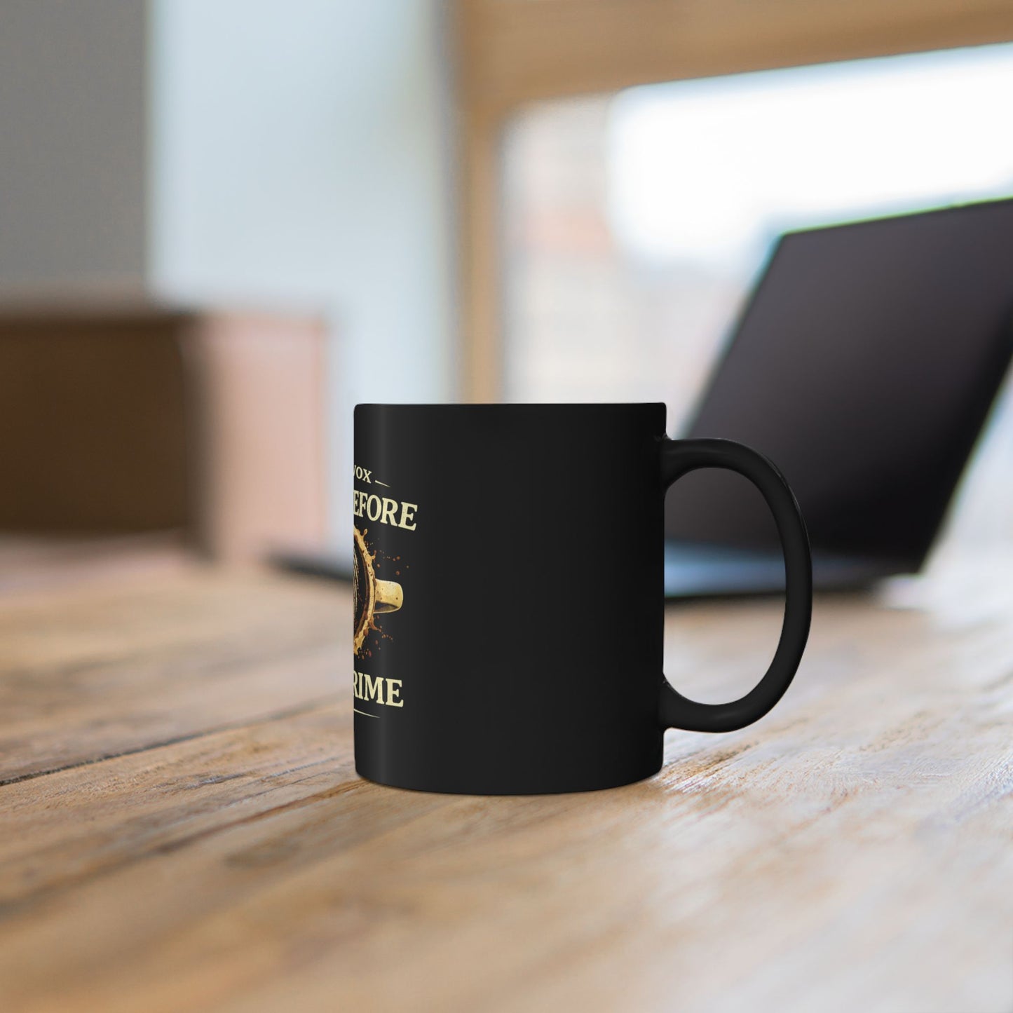Mortavox Coffee Before True Crime Mug, 11 oz