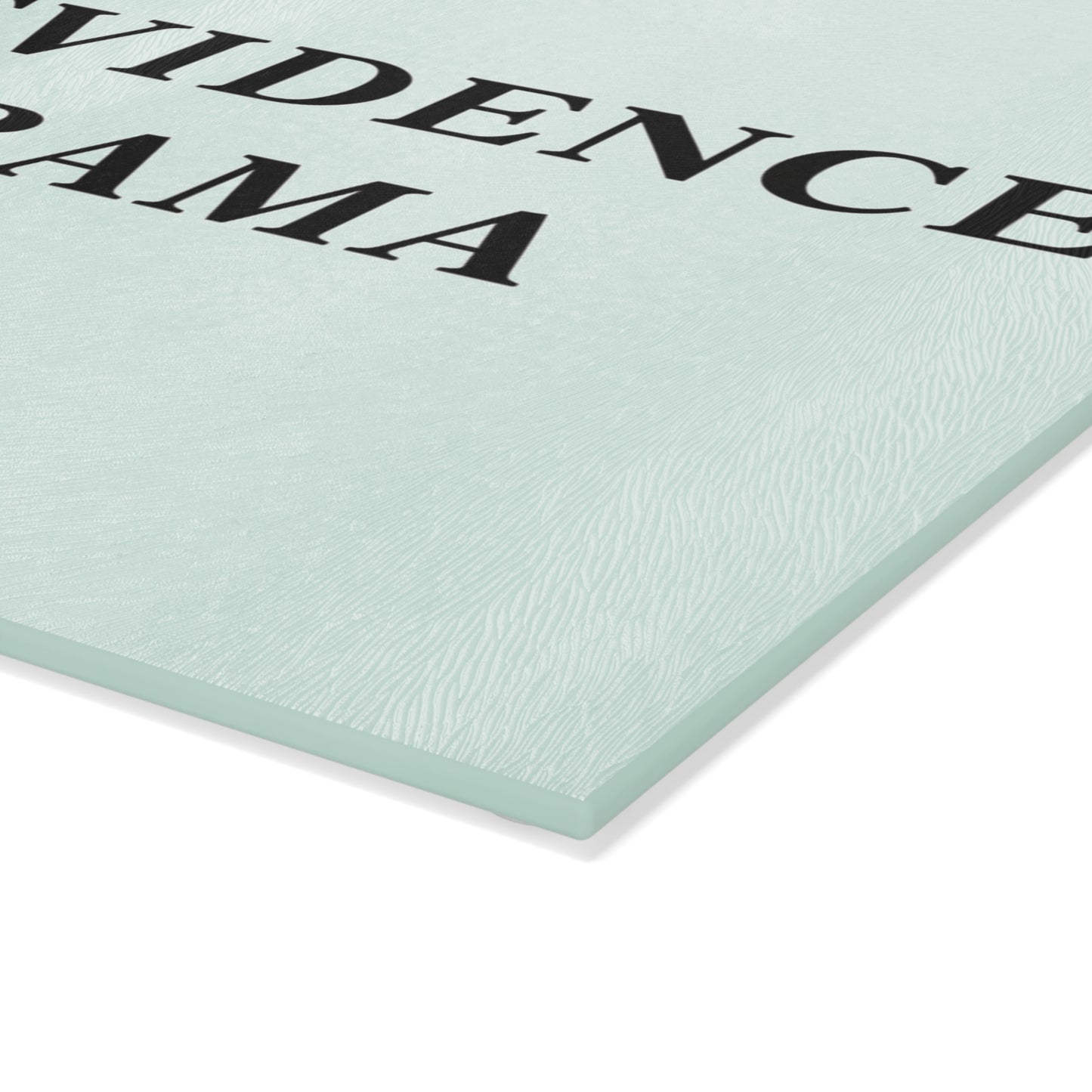 Just Evidence, No Drama Glass Cutting Board (True Crime Kitchen Decor)