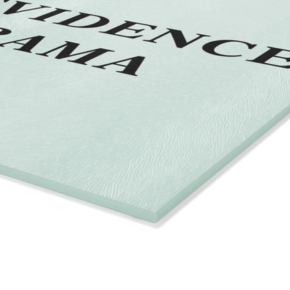 Just Evidence, No Drama Glass Cutting Board (True Crime Kitchen Decor)