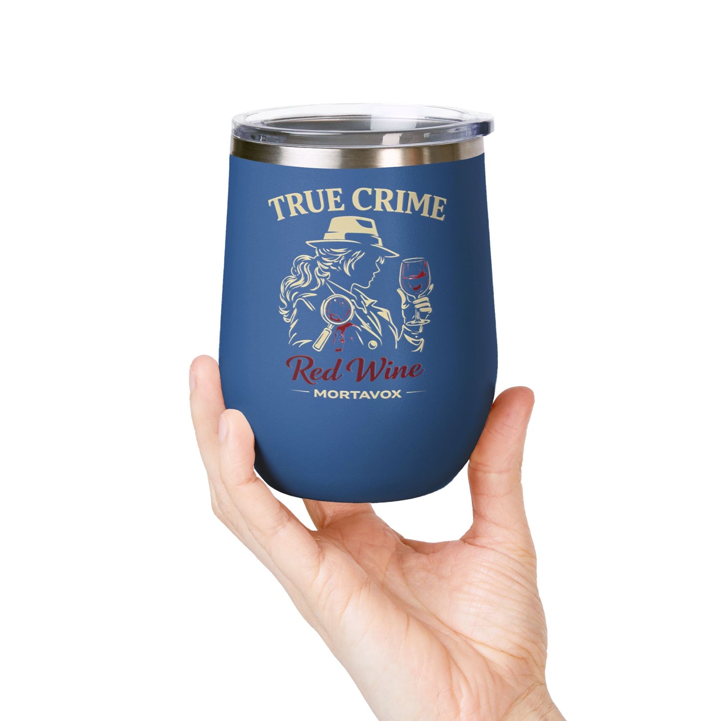 Mortavox True Crime & Red Wine Black Tumbler, 12oz