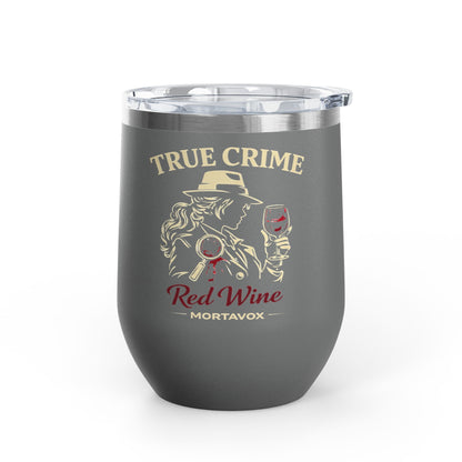 Mortavox True Crime & Red Wine Black Tumbler, 12oz
