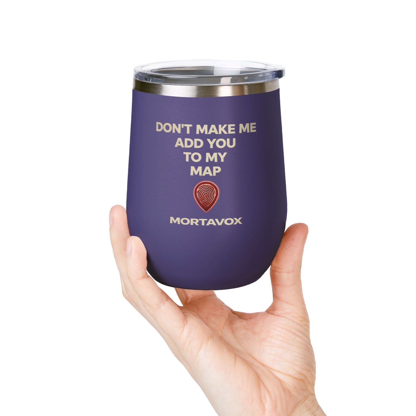 Mortavox “Don’t Make Me Add You to My Map” Dark Tumbler, 12oz