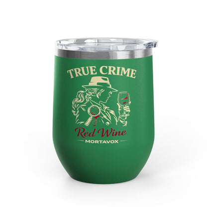 Mortavox True Crime & Red Wine Black Tumbler, 12oz