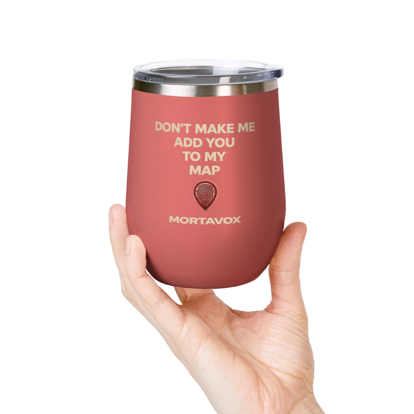 Mortavox “Don’t Make Me Add You to My Map” Dark Tumbler, 12oz