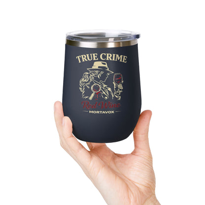 Mortavox True Crime & Red Wine Black Tumbler, 12oz