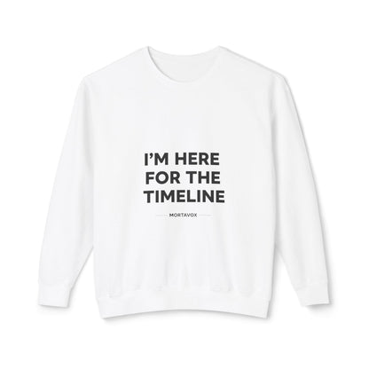 True Crime "I'm Here for the Timeline" Sweatshirt — MortaVox Crewneck