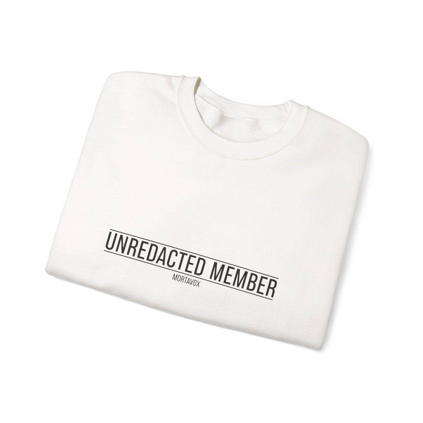 Unredacted Member Sweatshirt — Follow the Clues (Front & Back Print)