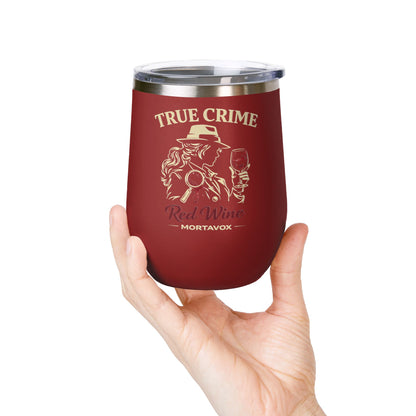 Mortavox True Crime & Red Wine Black Tumbler, 12oz