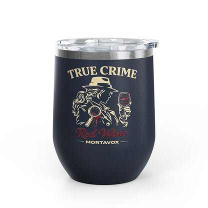 Mortavox True Crime & Red Wine Black Tumbler, 12oz