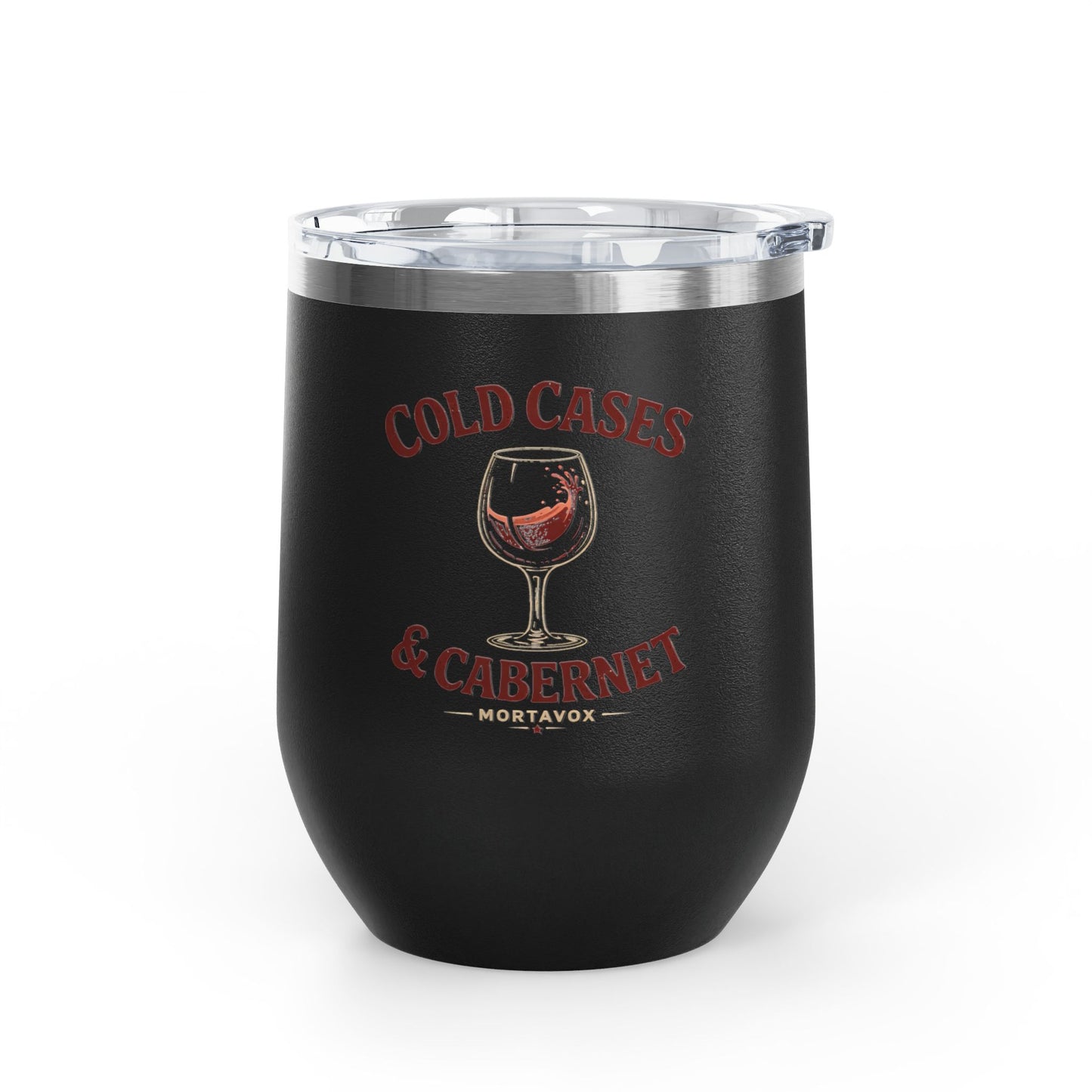 Cold Cases & Cabernet Mortavox Wine Tumbler