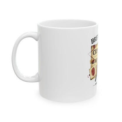 Mortavox Brewed for Crime Docs & Bad Theories Mug, 11 oz