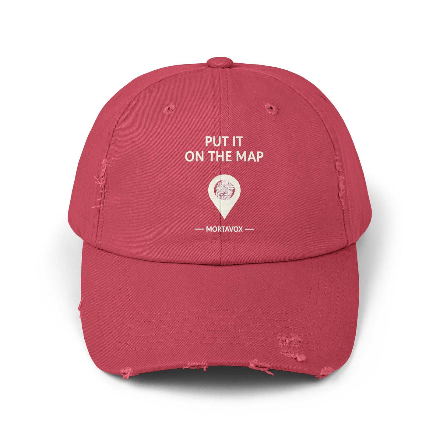 Put It On The Map – Distressed Cotton Dad Hat (Mortavox)
