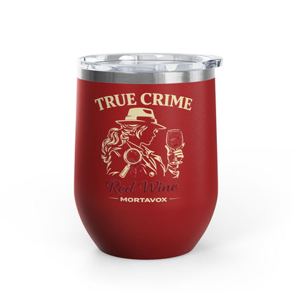 Mortavox True Crime & Red Wine Black Tumbler, 12oz