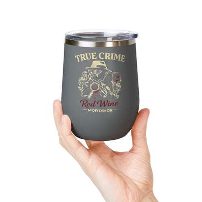 Mortavox True Crime & Red Wine Black Tumbler, 12oz