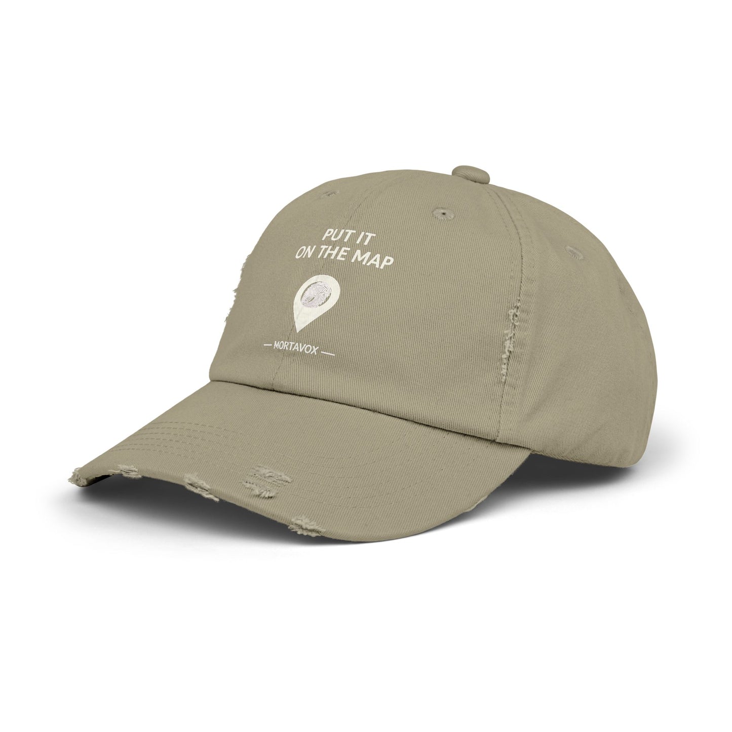 Put It On The Map – Distressed Cotton Dad Hat (Mortavox)