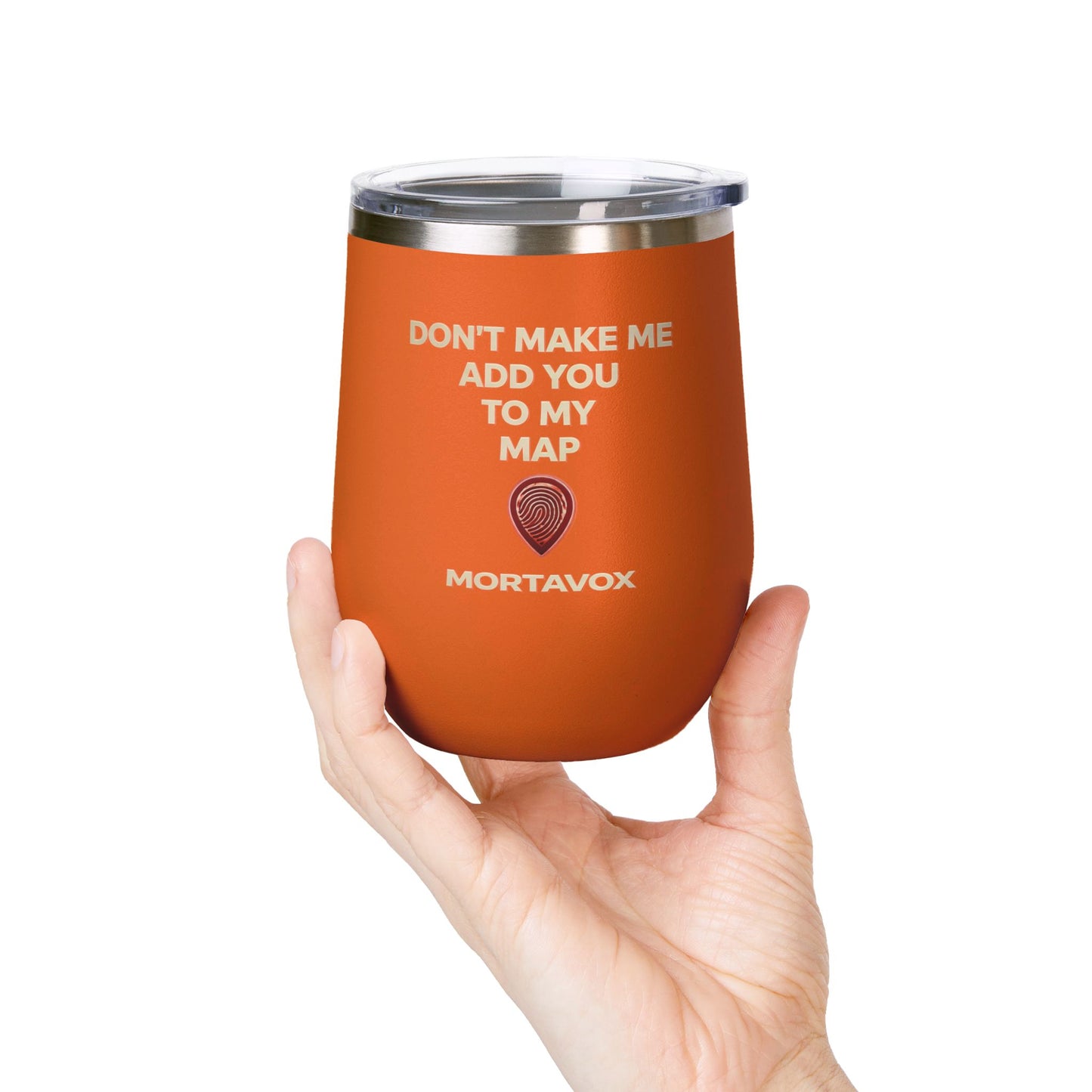 Mortavox “Don’t Make Me Add You to My Map” Dark Tumbler, 12oz