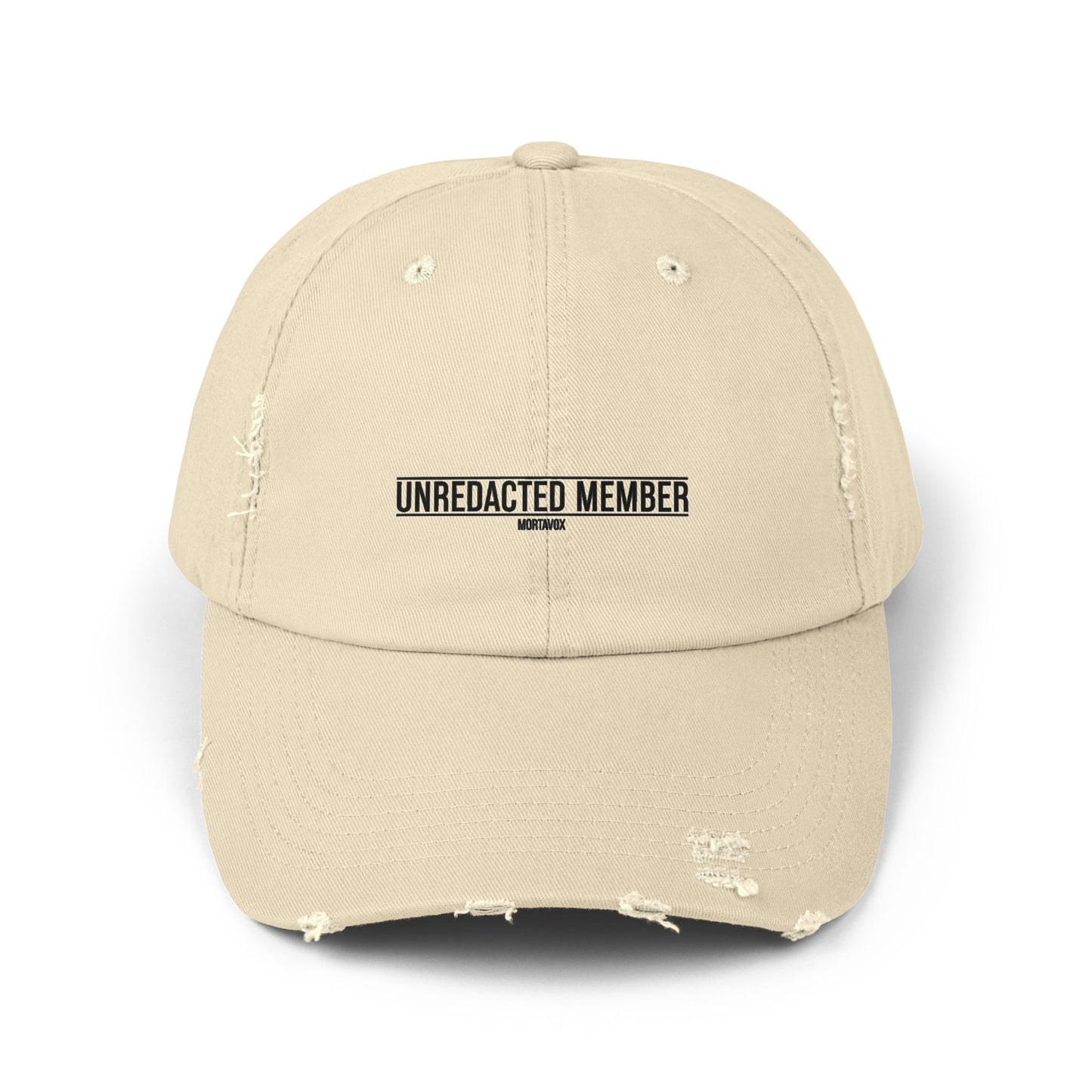 Unredacted Member – Distressed Cotton Hat (Mortavox)
