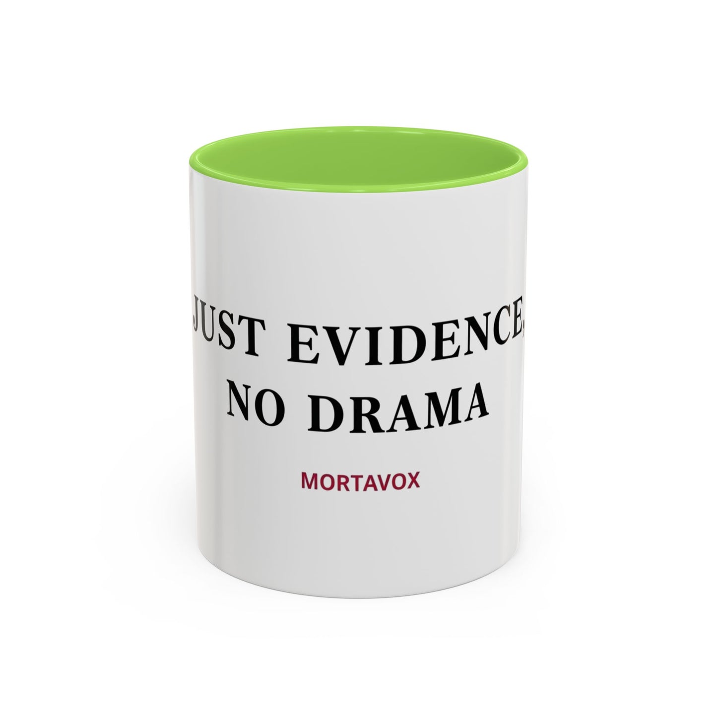 Just Evidence, No Drama – True Crime Coffee Mug (Mortavox)
