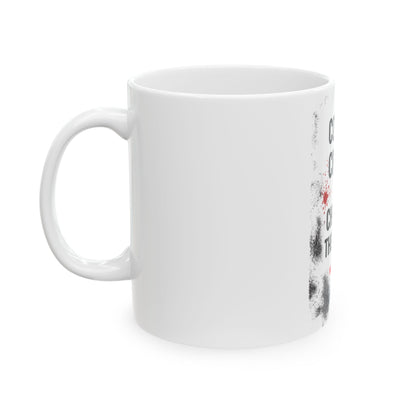 Coffee Crime and Chaotic Thoughts Ceramic Mug, (11oz, 15oz)