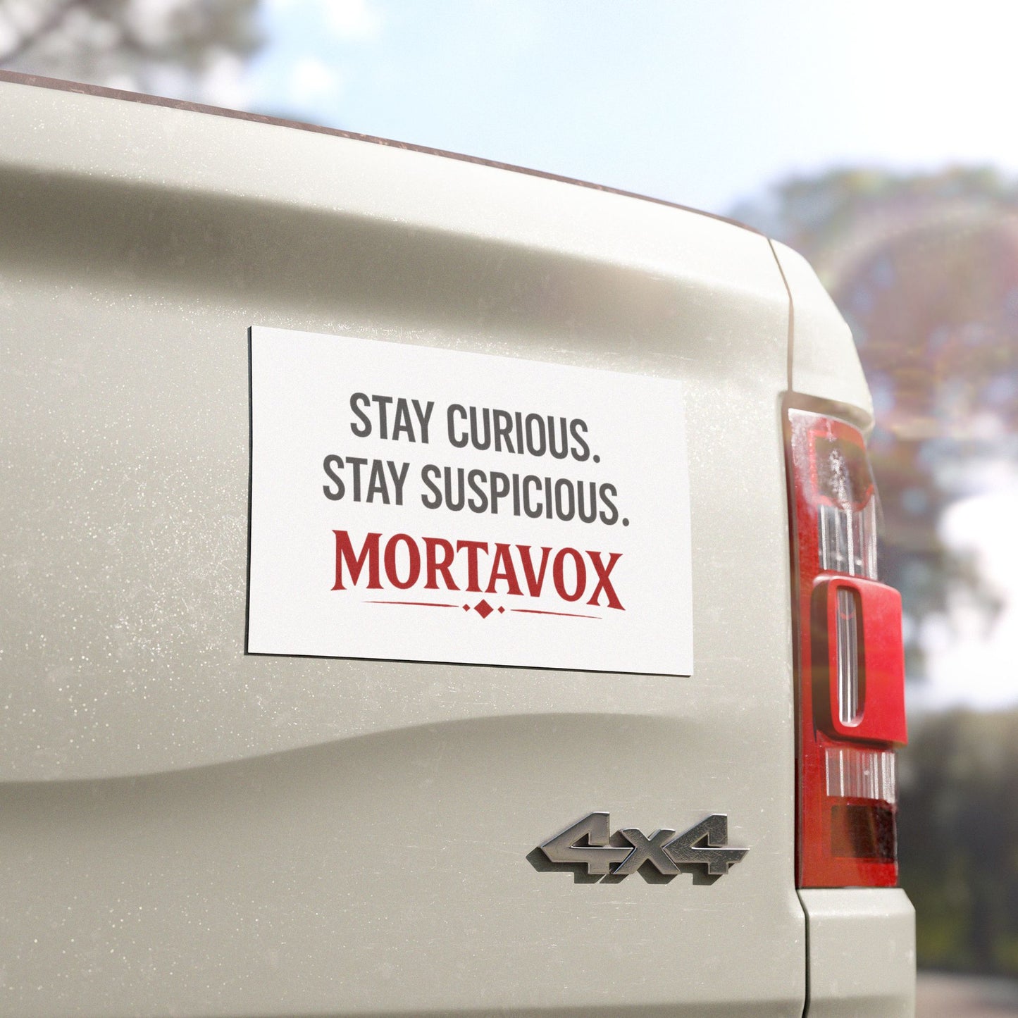 Stay Curious. Stay Suspicious. Car Magnet