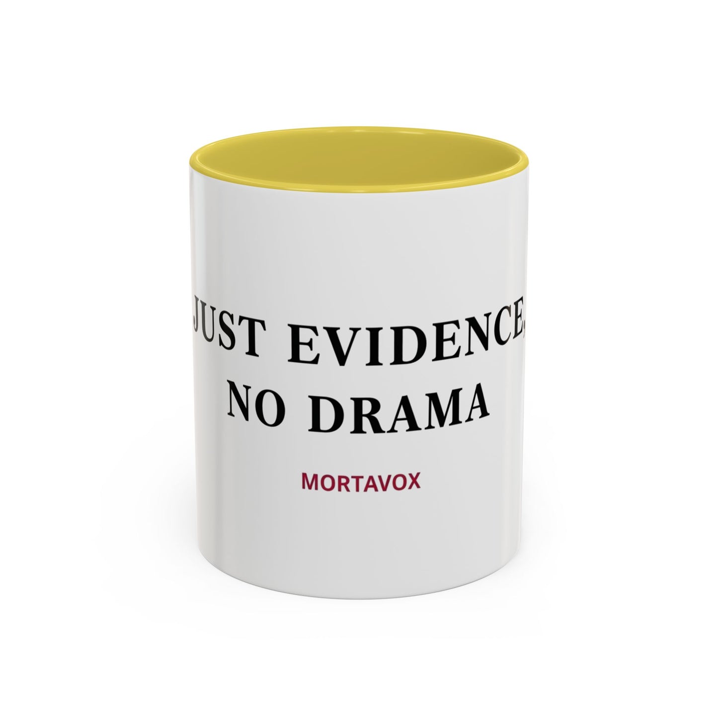 Just Evidence, No Drama – True Crime Coffee Mug (Mortavox)