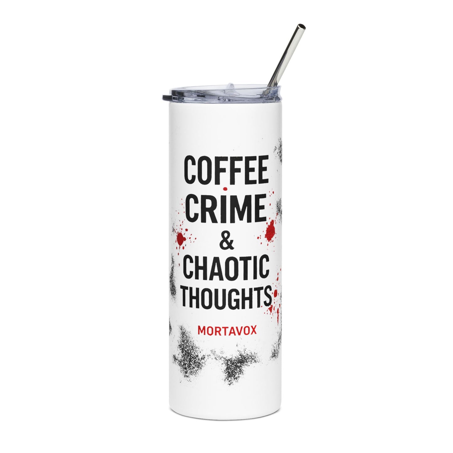 Coffee, Crime & Chaotic Thoughts Tumbler Stainless Steel Tumbler, 20oz