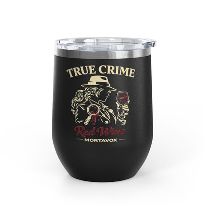 Mortavox True Crime & Red Wine Black Tumbler, 12oz