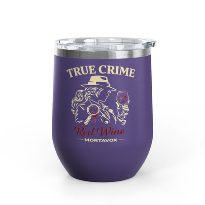 Mortavox True Crime & Red Wine Black Tumbler, 12oz