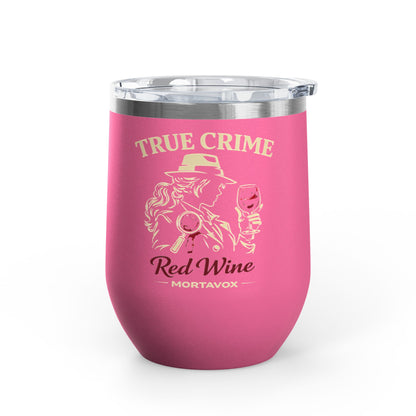 Mortavox True Crime & Red Wine Black Tumbler, 12oz