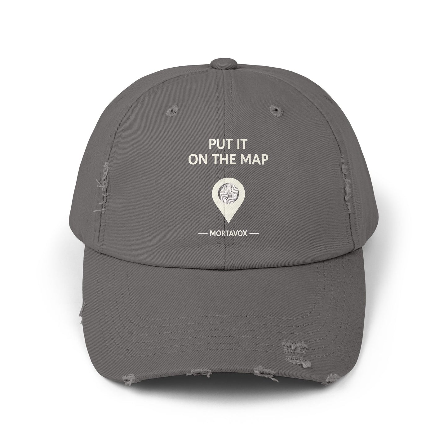 Put It On The Map – Distressed Cotton Dad Hat (Mortavox)