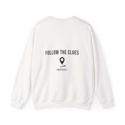 Unredacted Member Sweatshirt — Follow the Clues (Front & Back Print)