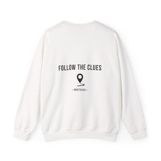 Unredacted Member Sweatshirt — Follow the Clues (Front & Back Print)