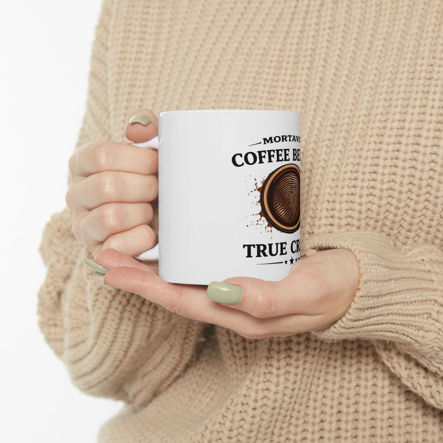 Mortavox Coffee Before True Crime Mug, 11 oz